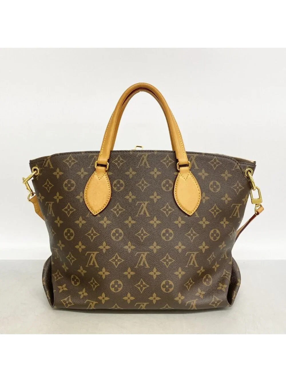 Louis Vuitton Handbag Monogram Flower Zipped Tote MM Brown 2-Way
